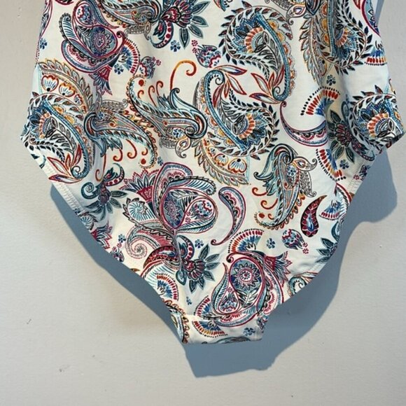 Nip Tuck Amanda Paisley one-piece bathing suit/swim suit size US 8 - Picture 6 of 12